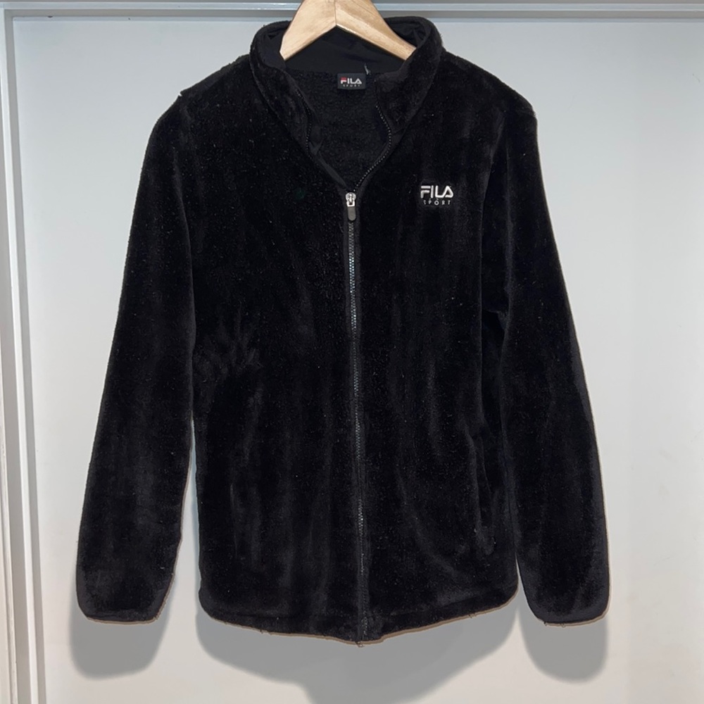 Fila sport zip up fuzzy jacket